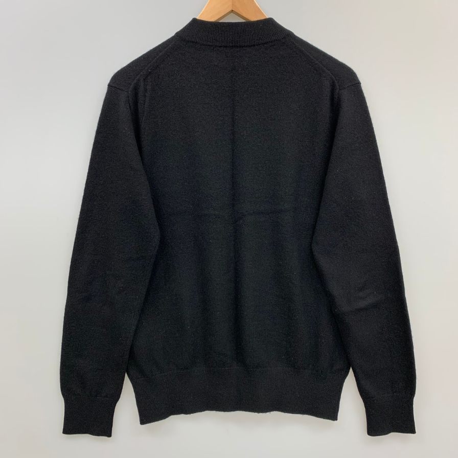 中古◆エディフィス セーター カシミヤ クルーネック メンズ サイズM ブラック EDIFICE CASHMERE 【AFB35】