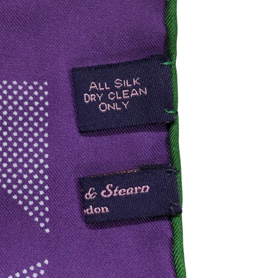 シーワード＆スターン ポケットチーフ シルク パープル seaward＆Stearn