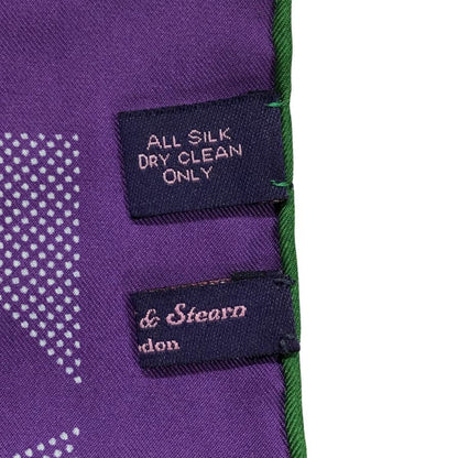 シーワード＆スターン ポケットチーフ シルク パープル seaward＆Stearn
