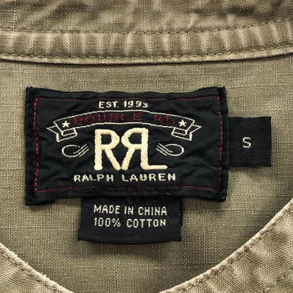 ダブルアールエル ヘンリーネックシャツ サーマル 1つ星タグ カーキ メンズ サイズS RRL RALPH LAUREN【LA】