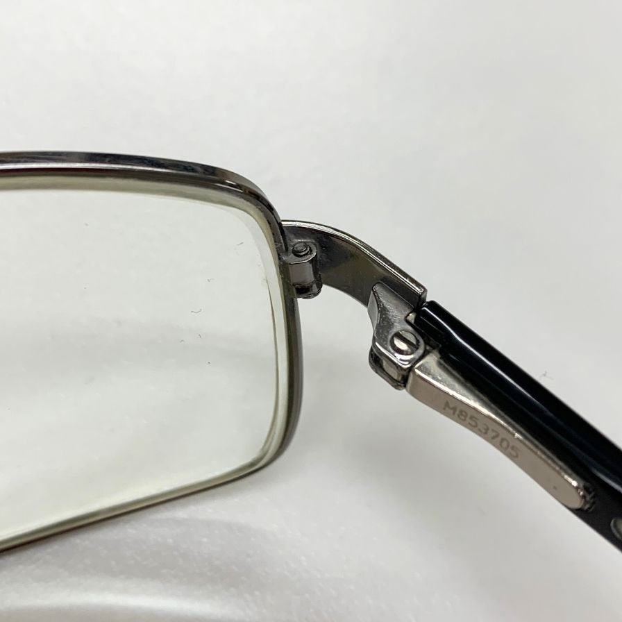 ブルガリ メガネ スチール フレーム 度付き 530104/61 ユニセックス シルバー×ブラック BVLGARI【AFI4】