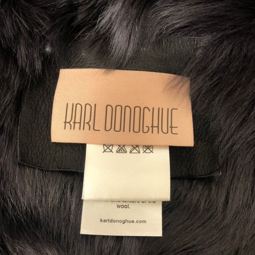 カールドノヒュー ストー ル ムートン ラムレザー ブラック レディース KARL DONOGHUE【AFI1】