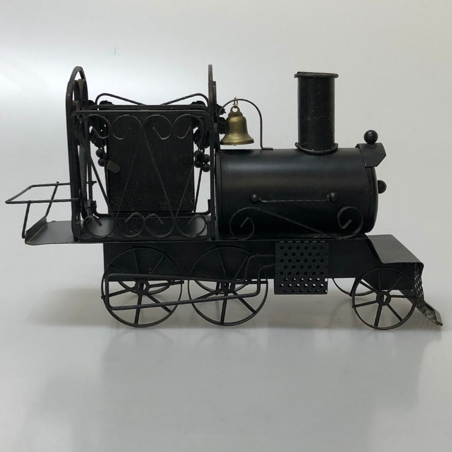 【レトロ・ジャンク】スティール製 ウイスキー ボトルホルダー オブジェ ダメージあり 部品欠損あり【AFI28】【中古】