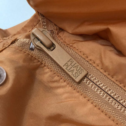 極美品◆プリーツプリーズ ナイロン フーディー ブルゾン オレンジ サイズ3 PP01-ZD511 PLEATS PLEASE ISSEY MIYAKE 【AFB3】