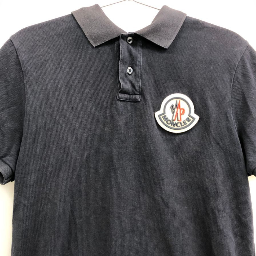 中古◆モンクレール 胸ロゴ ポロシャツ 2020年 MAGLIA POLO サイズS ネイビー Moncler 【AFB21】
