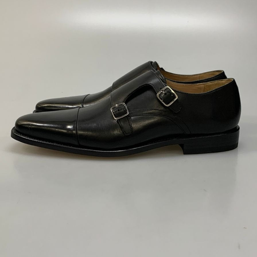 ダンベリー レザーシューズ モンク ストラップ ブラック メンズ サイズ26.5 DANBERY 約26.5cm【AFD4】