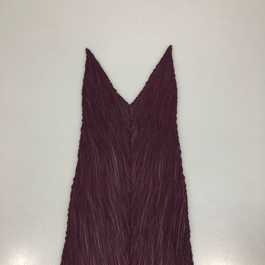 プリーツプリーツ イッセイミヤケ ストール プリーツ 加工 ポリエステル タグ欠損 パープル PLEATS PLEASE ISSEY MIYAKE【AFB50】
