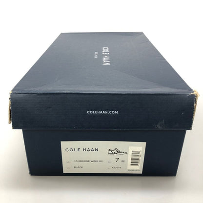 コールハーン レザーシューズ ウィングチップ 本革 ブラック メンズ サイズ7 COLE HAAN 約25.5cm【AFD13】