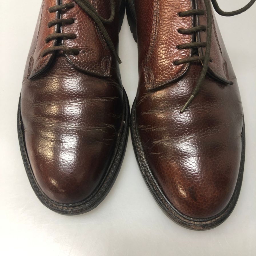 リーガル レザーシューズ プレーントゥ シボレザー メンズ サイズ26 ブラウン REGAL 約26.0cm【AFC47】