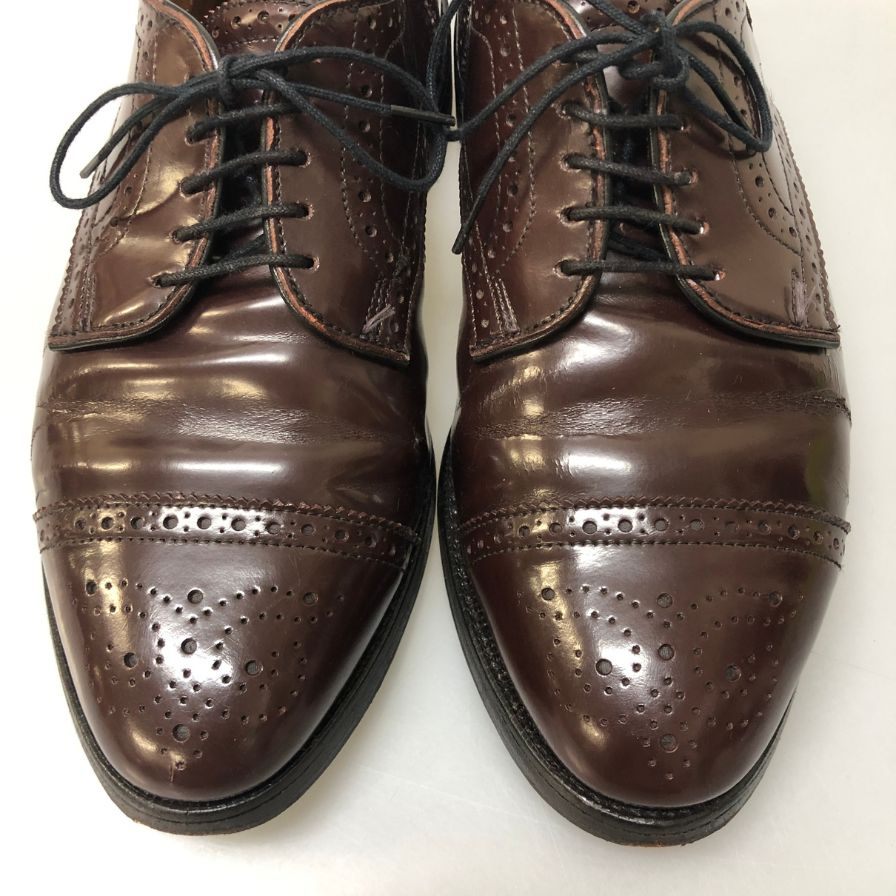 アレンエドモンズ セミブローグ 09087 カーフ ブラウン サイズUS6EEE メンズ Allen Edmonds 約24.0cm【AFC51】