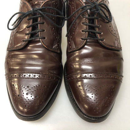 アレンエドモンズ セミブローグ 09087 カーフ ブラウン サイズUS6EEE メンズ Allen Edmonds 約24.0cm【AFC51】