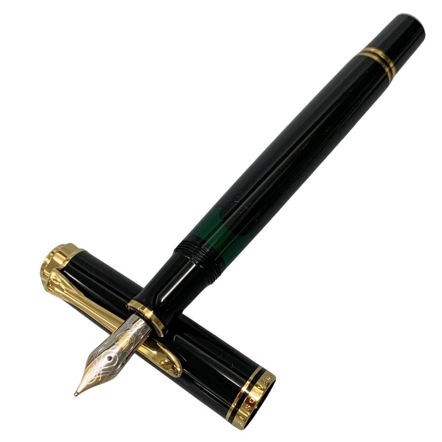 ペリカン 万年筆 スーベレーン ペン先14C-585 ブラック×ゴールド Pelikan Souveran【AFI14】