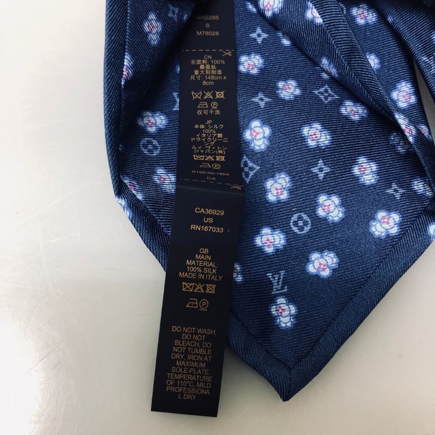 ルイヴィトン ネクタイ ヴィヴィエンヌ スウィング 8CM M78028 メンズ ブルー 総柄 Louis Vuitton【AFI21】