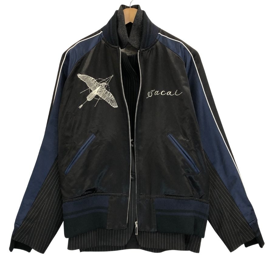 sacai 【美品】sacai ナイロン シャツ ジャケット ドッキング 