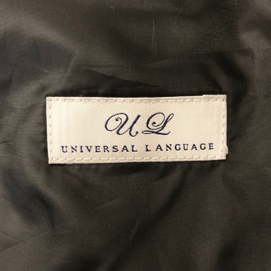 中古◆ユニバーサル ラゲッジ ポリエステル トレンチコート ライナー付 EE201454 メンズ サイズS ブラック UNIVERSAL LANGUAGE 【AFA9】