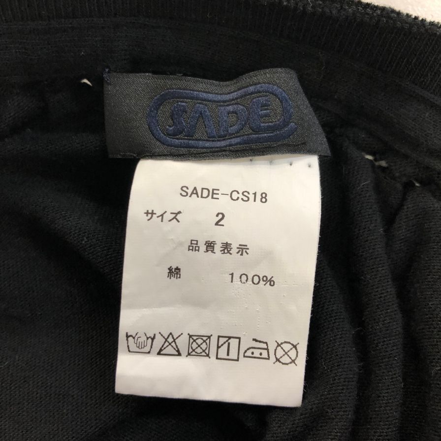 極美品◆シャーデー CS18 Tシャツ ブラック サイズ2 メンズ SADE 【AFB2】