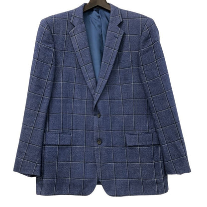 美品◆ブルックス ブラザーズ テーラードジャケット シングル 2B ブルー チェック柄 REGENT サイズ44 メンズ Brooks Brothers 【AFA21】