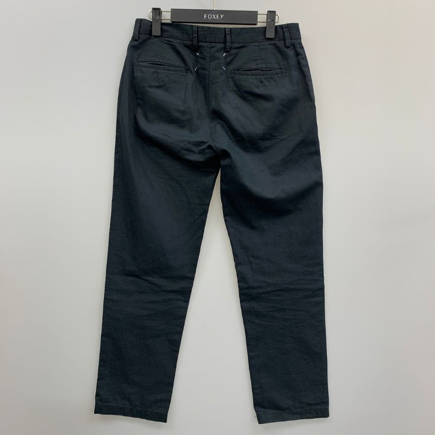 メゾン マルタン マルジェラ 15SS コットンパンツ リネン混 ブラック サイズ44 Maison Martin Margiela 【AFA16】
