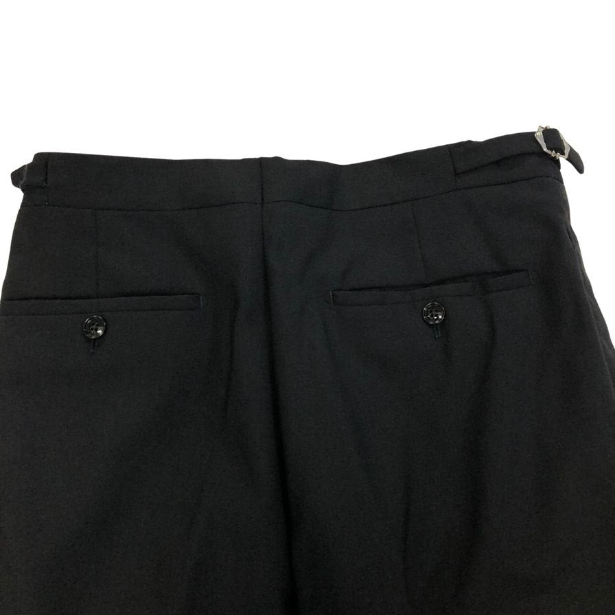 ベルナールザンス ×ビームス ウール混合 スラックス  パンツ メンズサイズ US28  ブラック BERNARD ZINS × BEAMS 【AFB30】