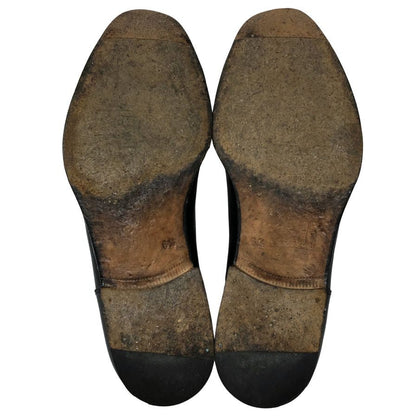 サントーニ レザーシューズ 51071 Uチップ メンズ サイズ6.5 ブラック Santoni 約26.5cm【AFC44】