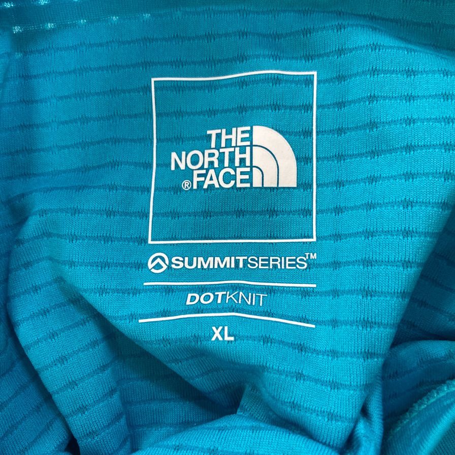新品同様◆ザ ノース フェイス NT12523 クスペディションドライドットクルー アクア メンズ サイズXL THE NORTH FACE 【AFB36】
