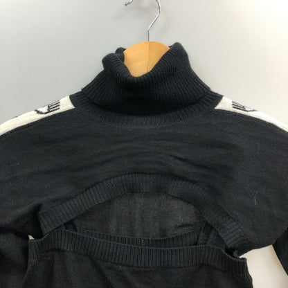 中古◆キアラ フェラーニ ニット 2ピース 袖ライン ブラック サイズS Chiara Ferragni 【AFB17】