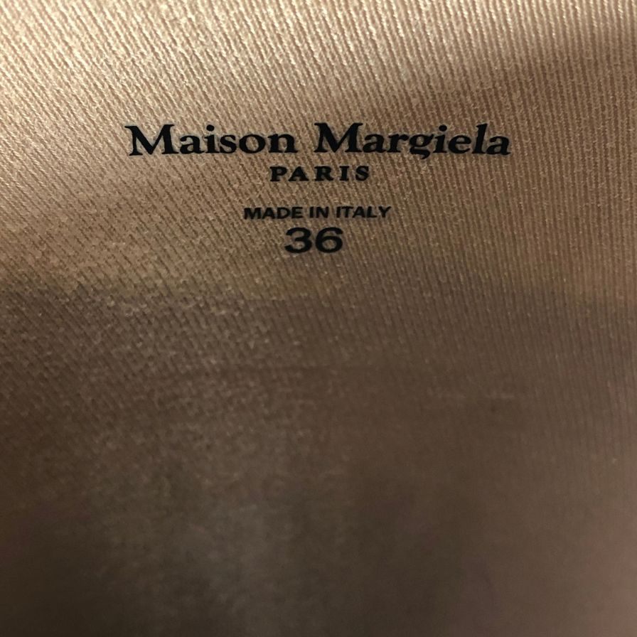 メゾンマルジェラ 足袋レインブーツ ベージュ レディース サイズ36 S58WW0159 MAISON MARGIELA TABI RAIN BOOT 約23.0cm【AFE13】