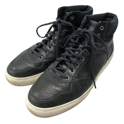 ディーゼル カウレザー ハイカット スニーカー RN93243 サイズ26.5cm ブラック メンズ DIESEL 約26.5cm【AFC44】