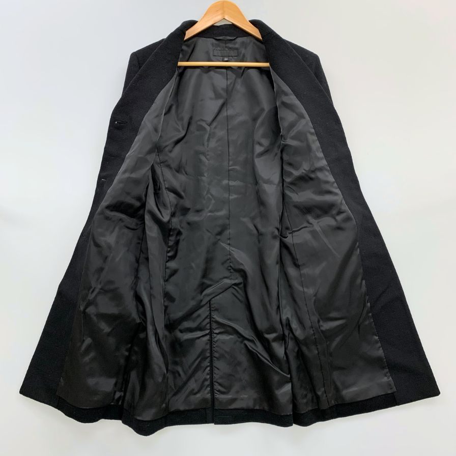 美品◆ユニクロ メンズ コート カシミヤ ブラック サイズL UNIQLO 【AFB22】