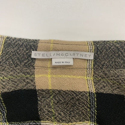 美品◆ステラマッカートニー レイヤード チェックシャツ ブラウス ウール100% レディース サイズ42 ブラウン STELLA McCARTNEY 【AFA18】