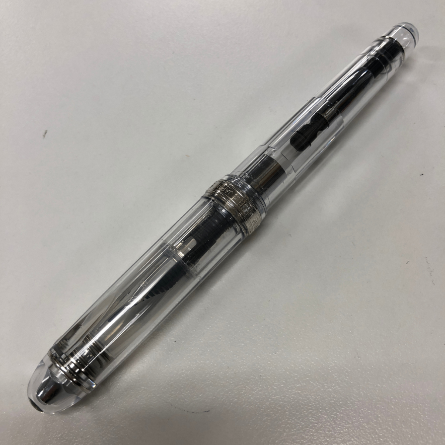 プラチナ 万年筆 センチュリー 3776 透明 クリア ペン先14K B 585 日本製 PLATINUM CENTURY【AFI15】