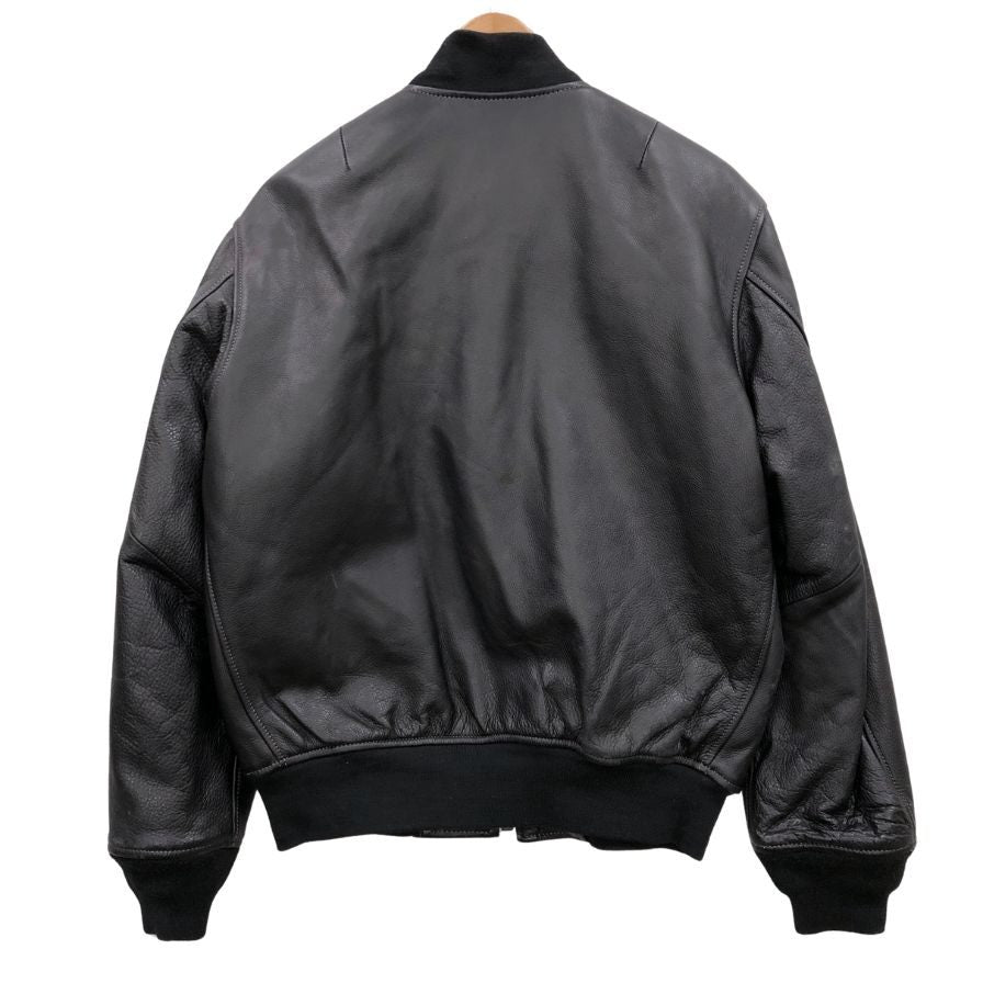 中古◆アルファ インダストリーズ レザージャケット ブラック メンズ M Alpha Industries 【AFG1】