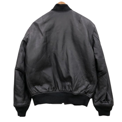 中古◆アルファ インダストリーズ レザージャケット ブラック メンズ M Alpha Industries 【AFG1】