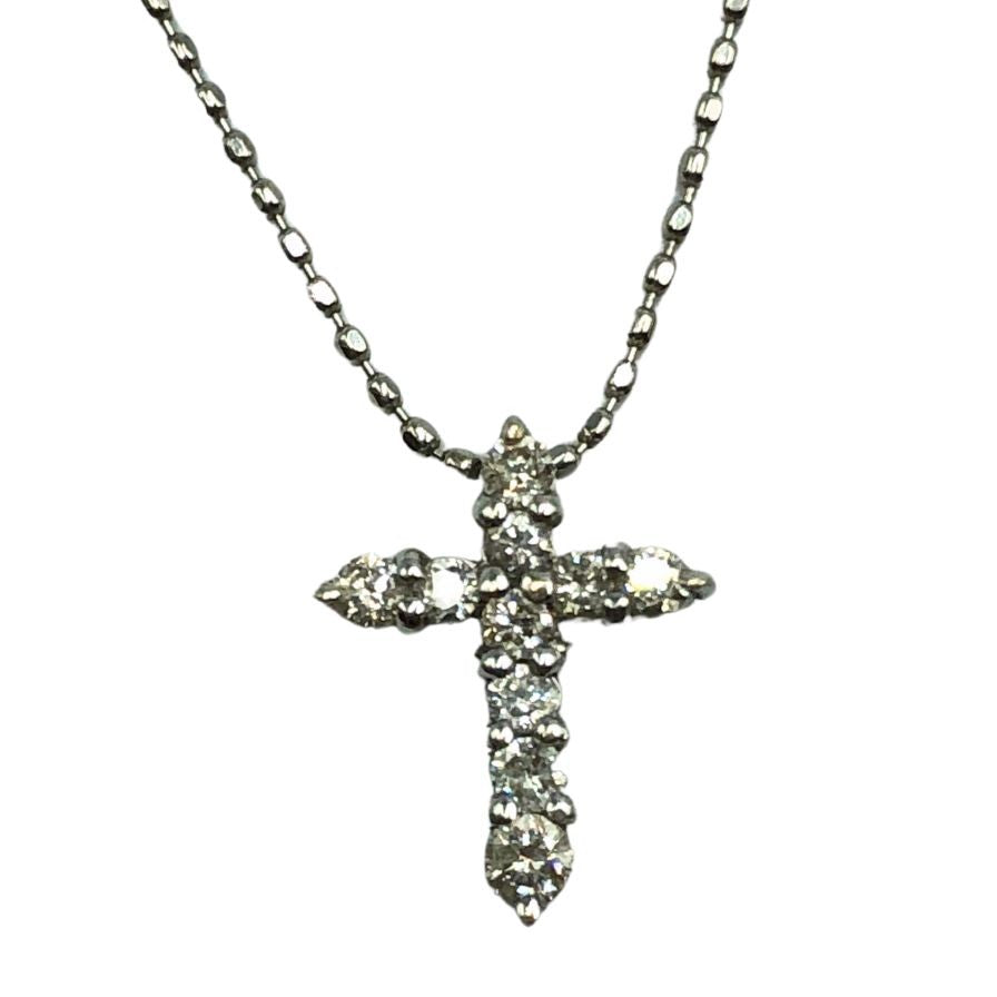 K18WG ネックレス 総重量1.63g ダイヤ0.2ct【AFI13】【中古】