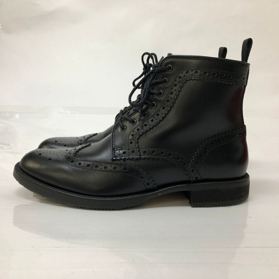 リーガル 54NR メダリオン ウィングチップ サイドジップ ブーツ メンズ サイズ 25.5 ブラック REGAL 約25.5cm【YB1】