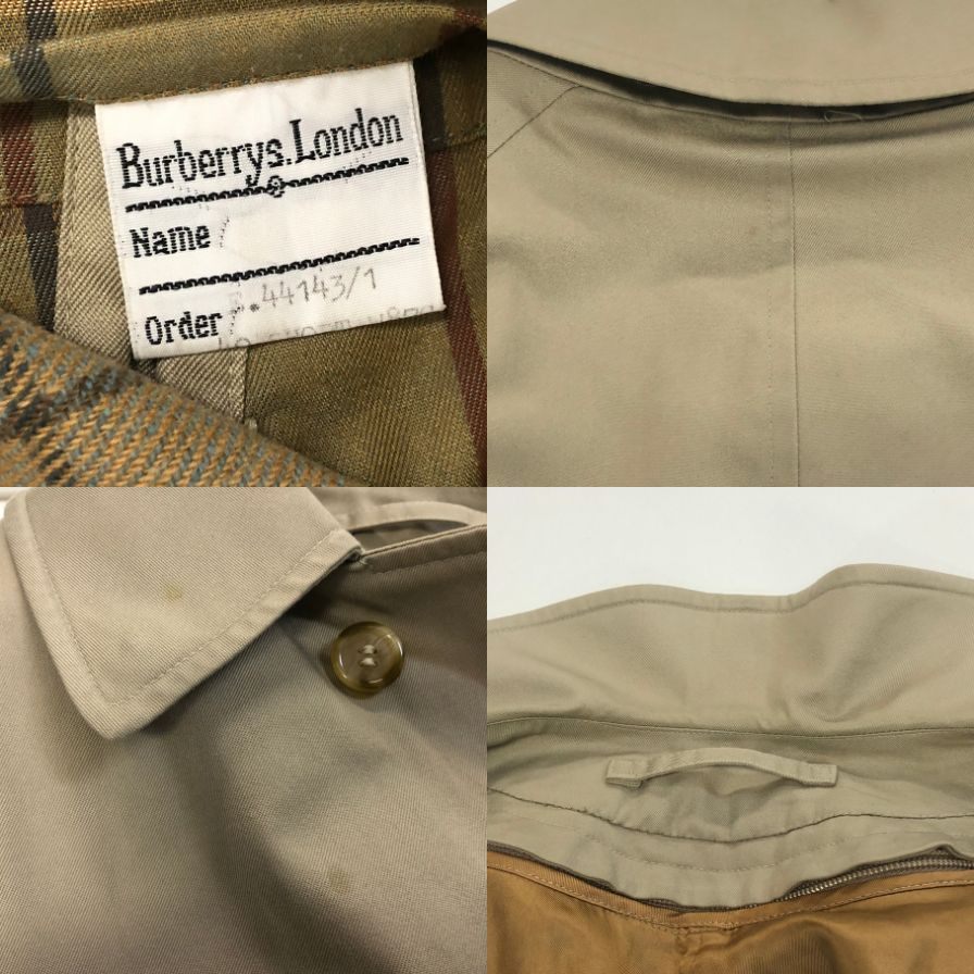 バーバリー バルカラーコート 90S 旧タグ ライナー付き ベージュ メンズ サイズ表記なし Burberry【LA】