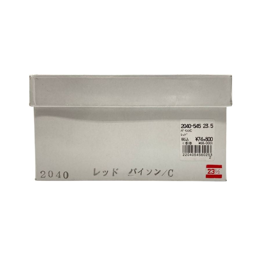 新宿屋 レザースサンダル レザー×パイソン 2040-545 23.5cm レディース レッド shinjukuya 約23.5cm【7-7】