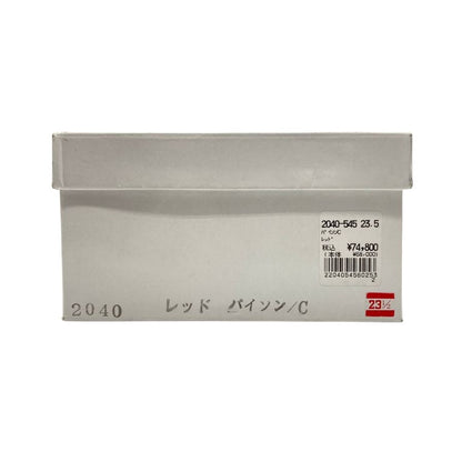 新宿屋 レザースサンダル レザー×パイソン 2040-545 23.5cm レディース レッド shinjukuya 約23.5cm【7-7】