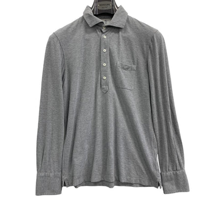 中古◆ブルネロクチネリ 長袖トップス スリムフィット ストレッチコットン メンズ サイズM グレー Brunello Cucinelli 【AFB35】