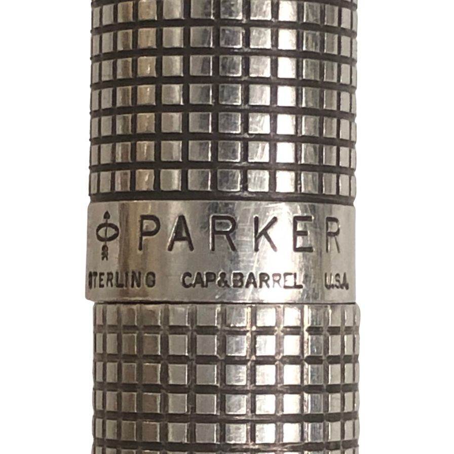 パーカー 万年筆 スターリングシルバー シズレ ペン先14K 格子柄 PARKER【AFI15】