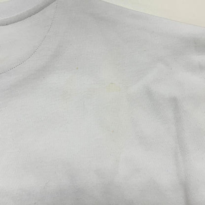 中古◆アルマーニ エクスチェンジ トレーナー 切替 刺繍 ロゴ クルーネック スウェット ホワイト メンズ サイズL ARMANI EXCHANGE 【AFB9】