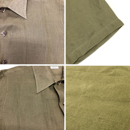 極美品◆オリアン 半袖シャツ カーキ メンズ サイズL ORIAN 【AFB37】
