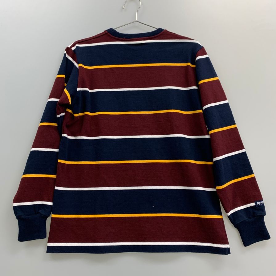 美品◆バーバリアン 長袖Tシャツ ロングスリーブ ボーダー ラガーシャツ メンズ マルチカラー サイズ S Barbarian 【AFB7】