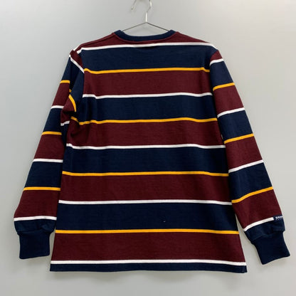 美品◆バーバリアン 長袖Tシャツ ロングスリーブ ボーダー ラガーシャツ メンズ マルチカラー サイズ S Barbarian 【AFB7】