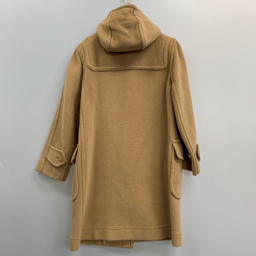 中古◆インバーティア ヘリンボーンダッフルコート ジョシュアエリス イギリス製 ベージュ サイズS メンズ INVERTERE Joshua Ellis 【AFA22】