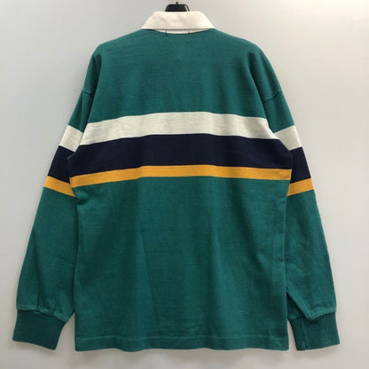 中古■エルエルビーン ラガーシャツ ボーダー グリーン系 サイズM メンズ L.L.Bean 【AFB14】