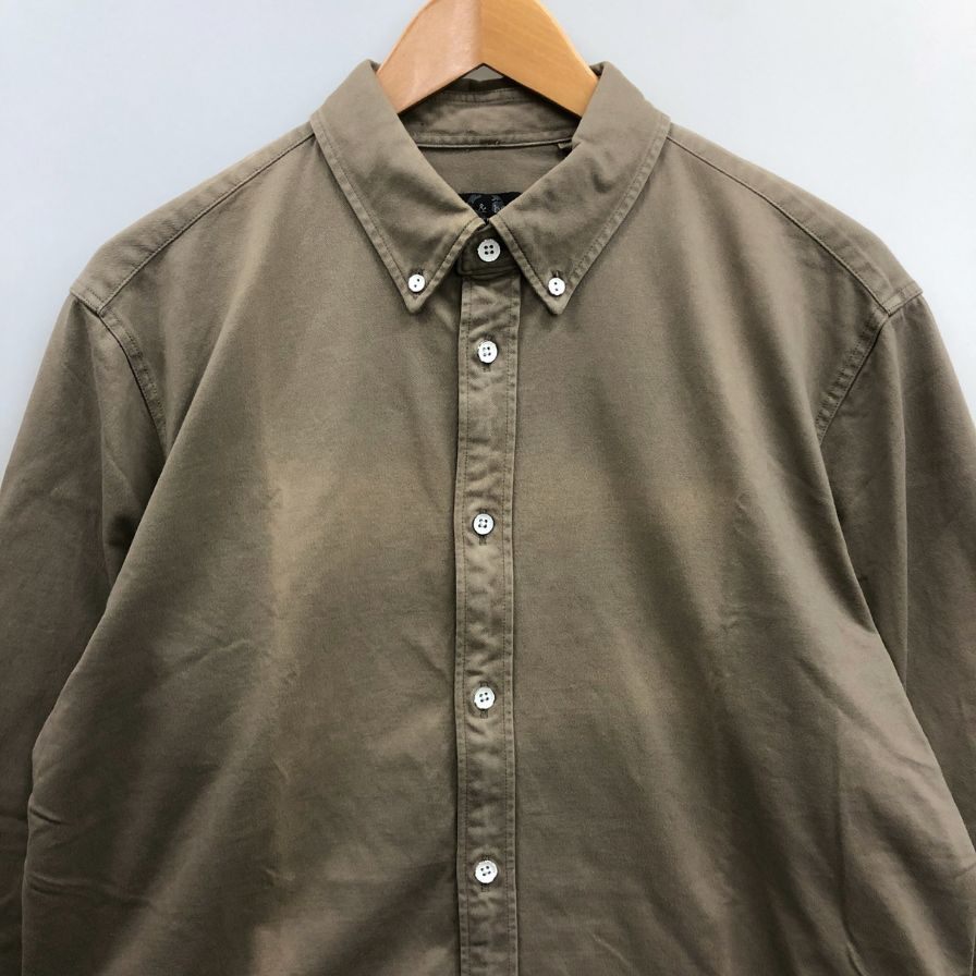 極美品◆ラグ＆ボーン BDシャツ スチールボタン メンズ サイズM カーキ rag&bone 【AFB10】