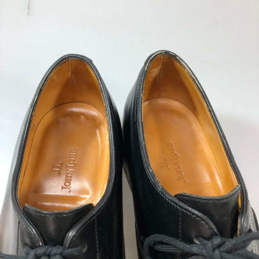 ジョンロブ プレーントゥ CHELMER チェルマー チゼルトゥ カーフ ブラック サイズUK7E JOHNLOBB ビジネスシューズ 約25.5cm【LA】【中古】