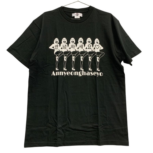 新品同様◆トレイター× 千葉雄喜 Ｔシャツ デザイン アニョハセヨ ブラック サイズXL TRAITOR × チバユウキ 【AFB7】