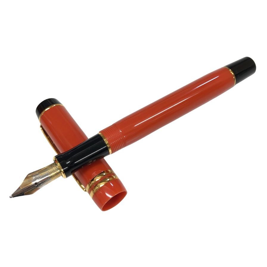 パーカー デュオフォールド 万年筆 キャップ式 18K 750 オレンジ ゴールド ブラック PARKER DUOFOLD【AFI29】